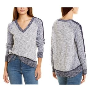 TYLER BÖE Marled Cotton Colorblock Sweater